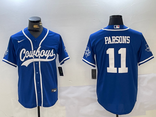 Men's Dallas Cowboys Micah Parsons #11 Blue Game Jerseys