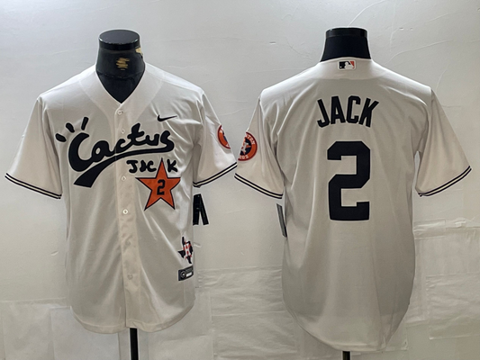 Men's Houston Astros #2 White Limited Player Jerseys Joint Edition