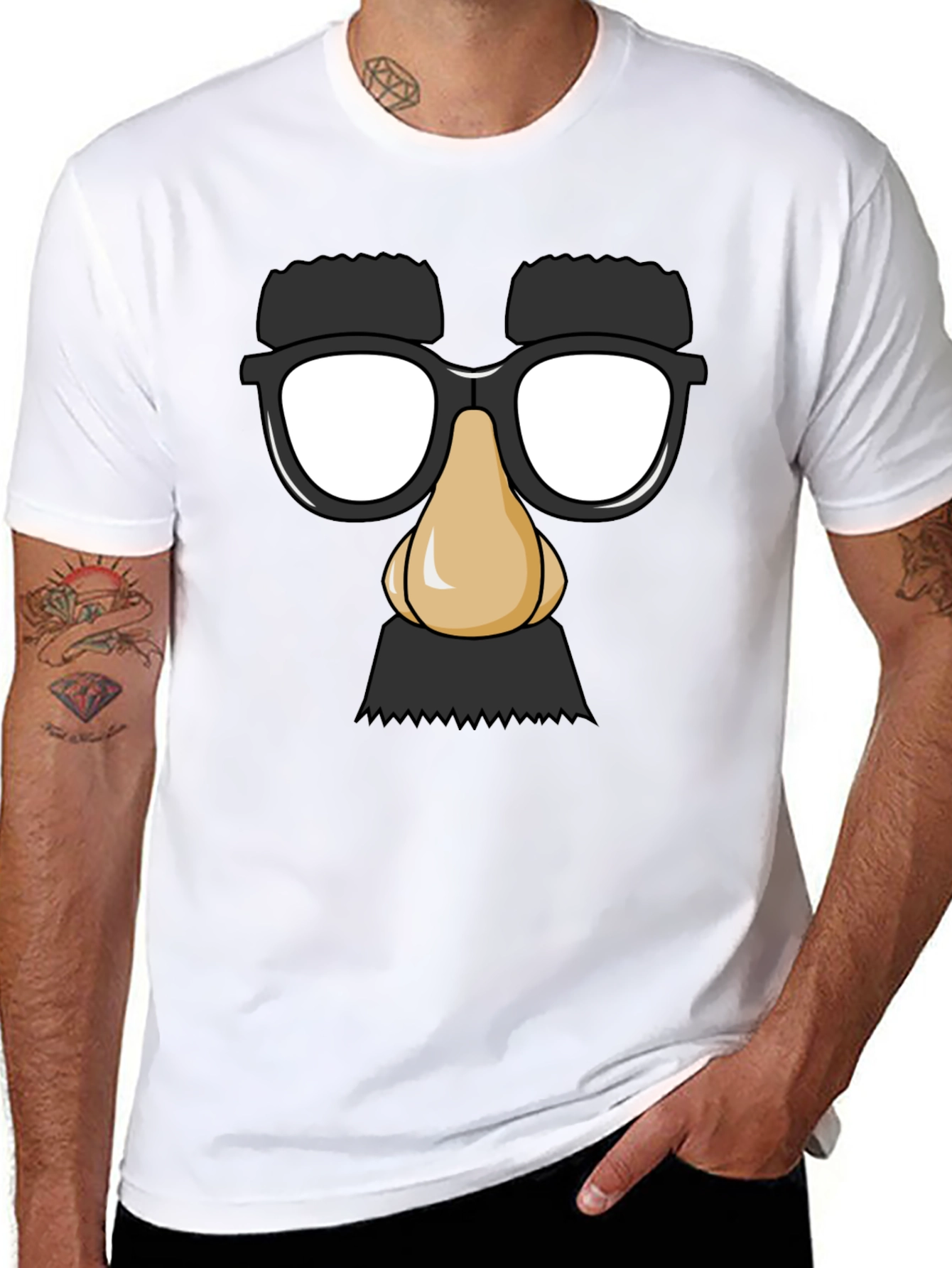 Funny Disguise T-Shirt - Groucho Glasses Tee