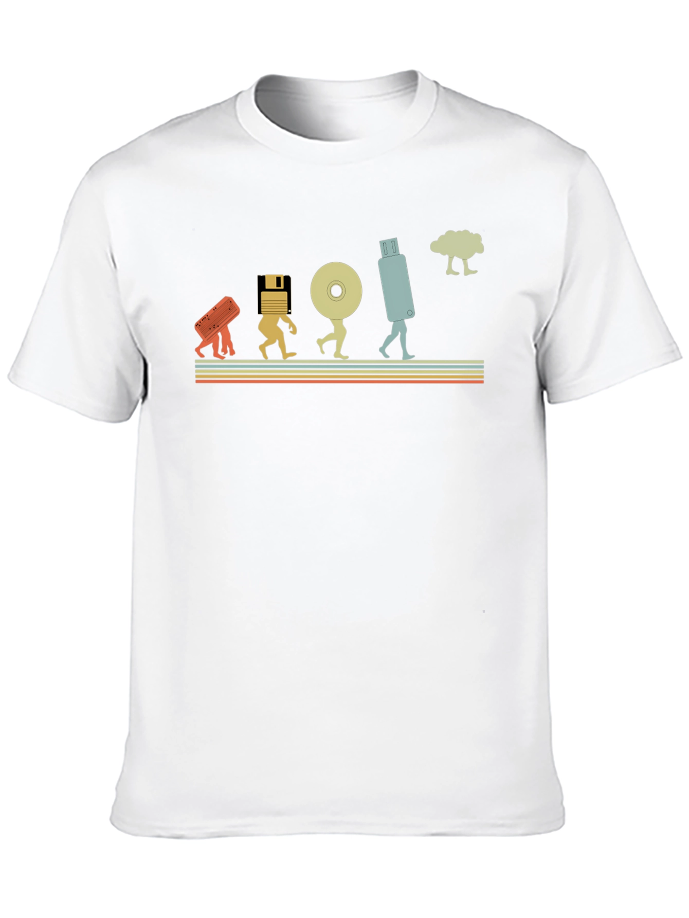 Data Evolution Mens Black Graphic T-Shirt