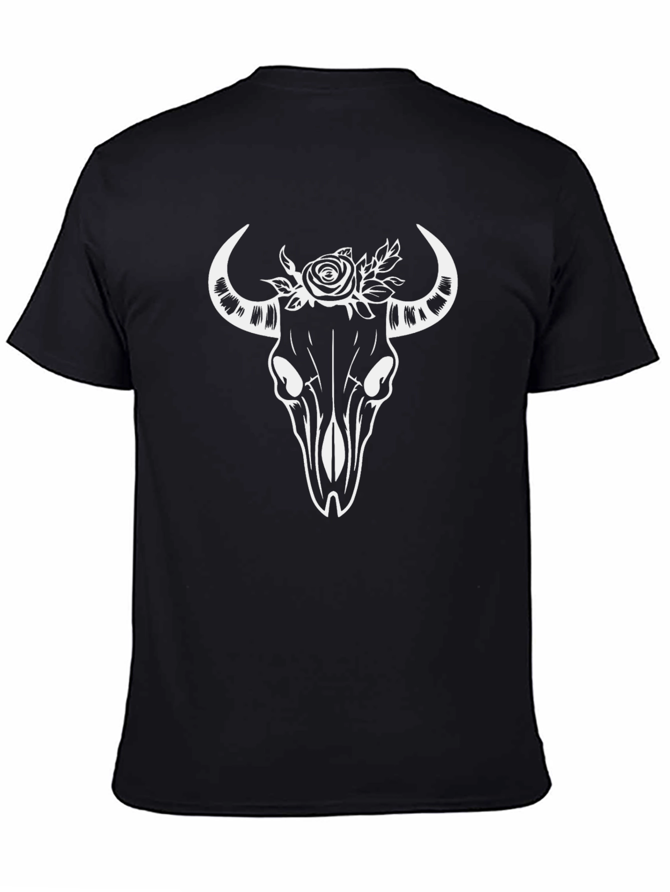 Bull Skull Graphic Tee - Western Style
