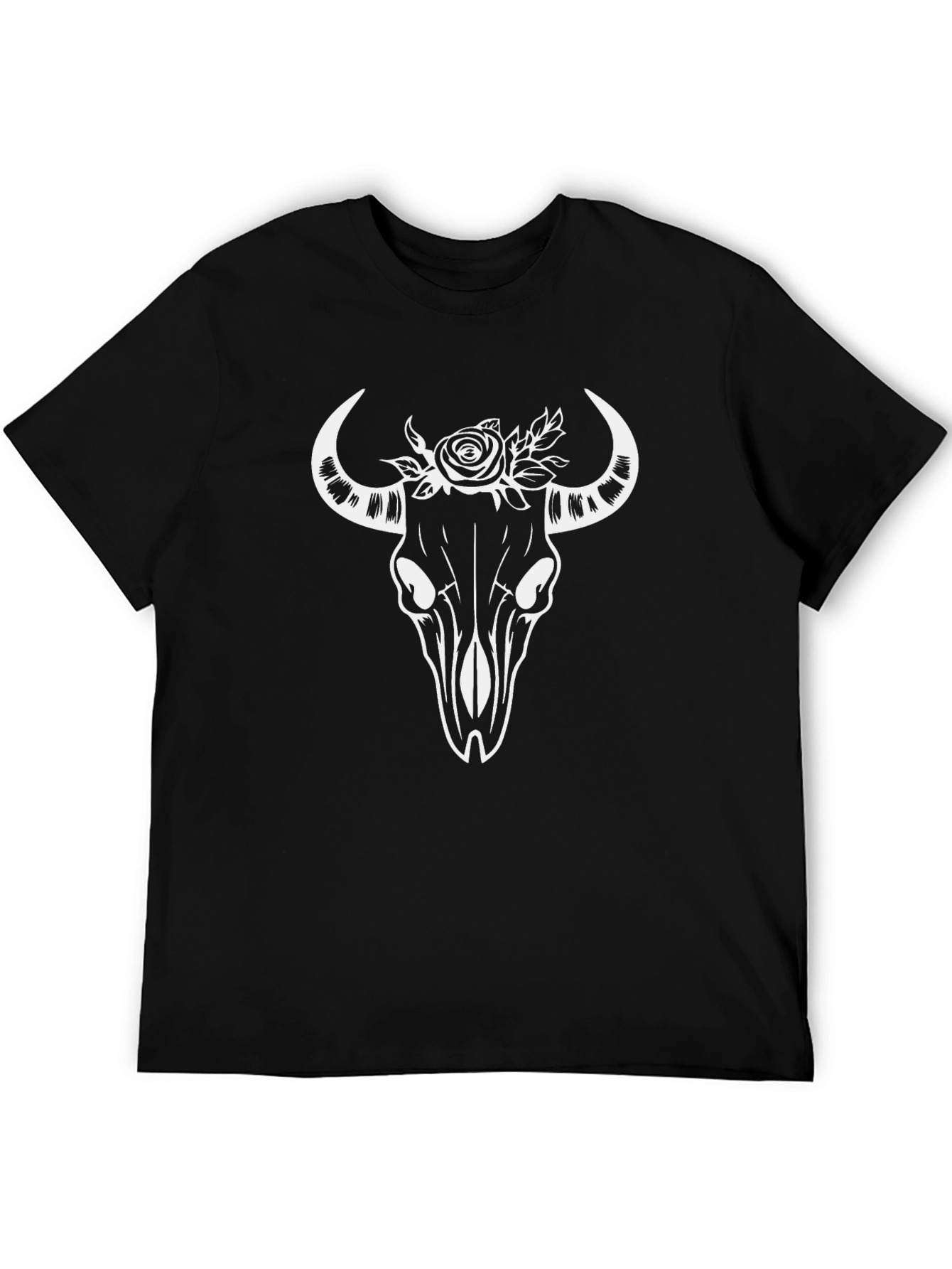 Bull Skull Graphic Tee - Western Style