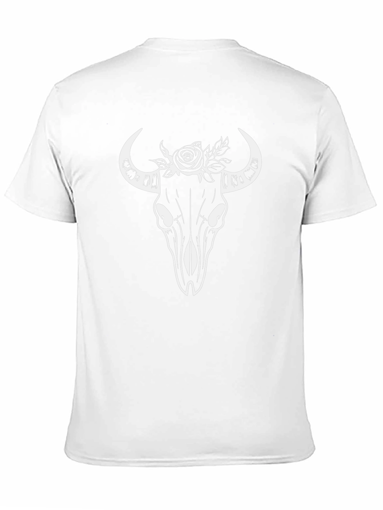 Bull Skull Graphic Tee - Western Style
