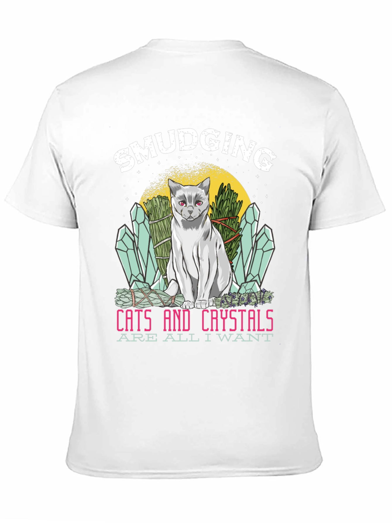 Smudging Cat & Crystals T-Shirt