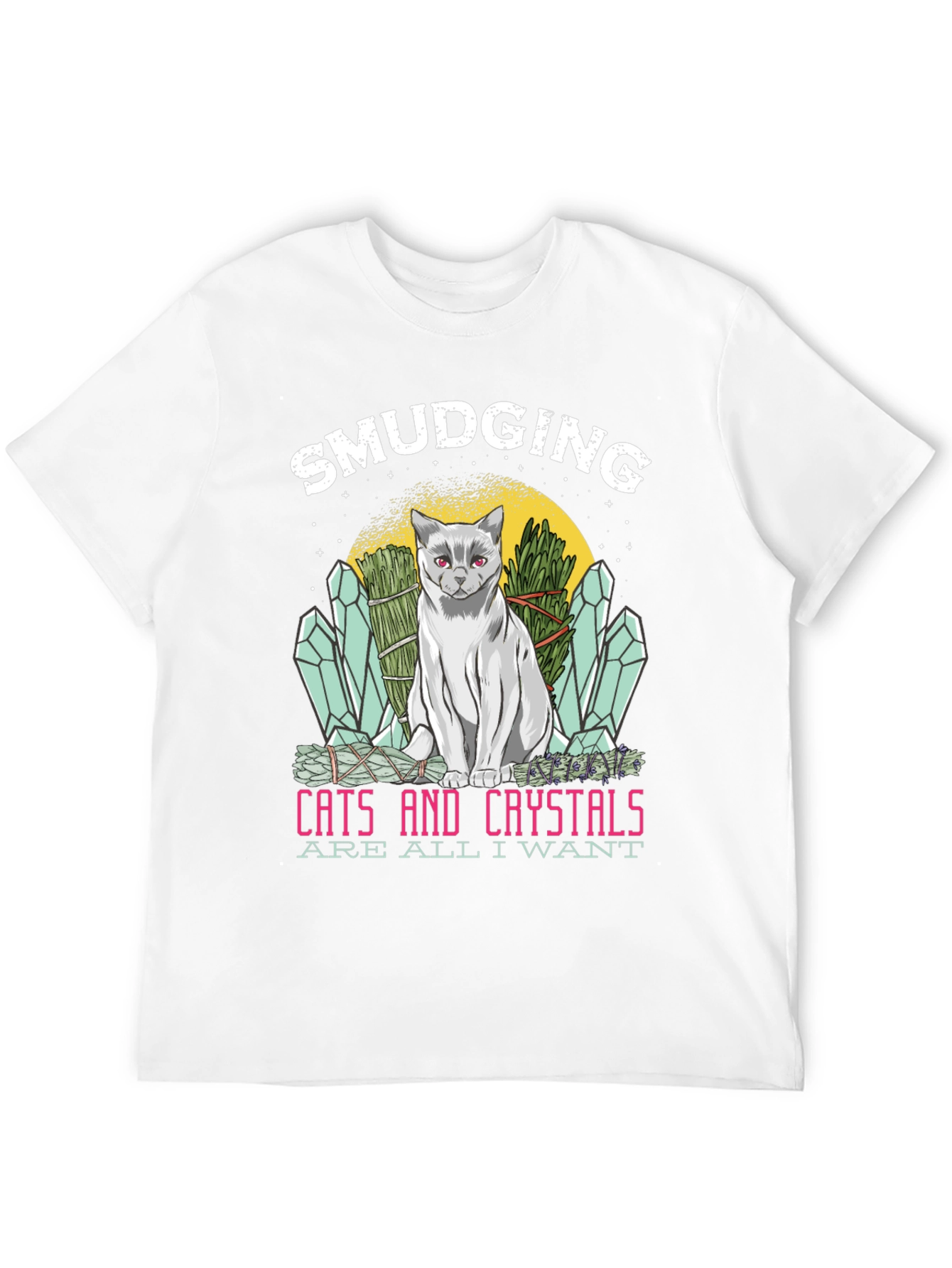 Smudging Cat & Crystals T-Shirt