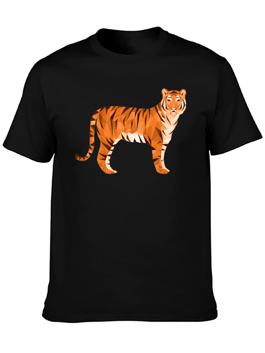 Geometric Tiger Graphic T-Shirt