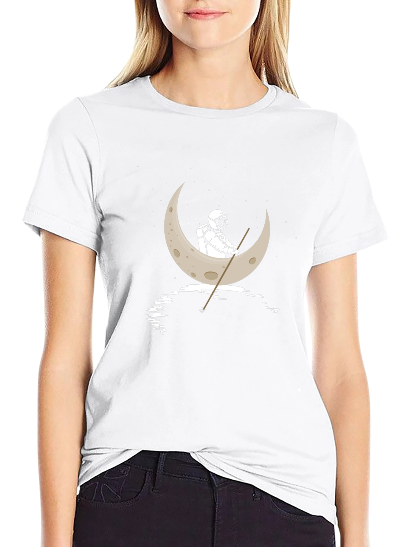 Astronaut Moon Boat T-Shirt