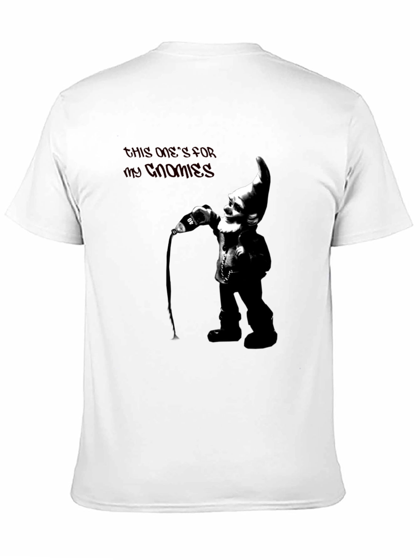 Gnomies Graphic T-Shirt - Black Crew Neck