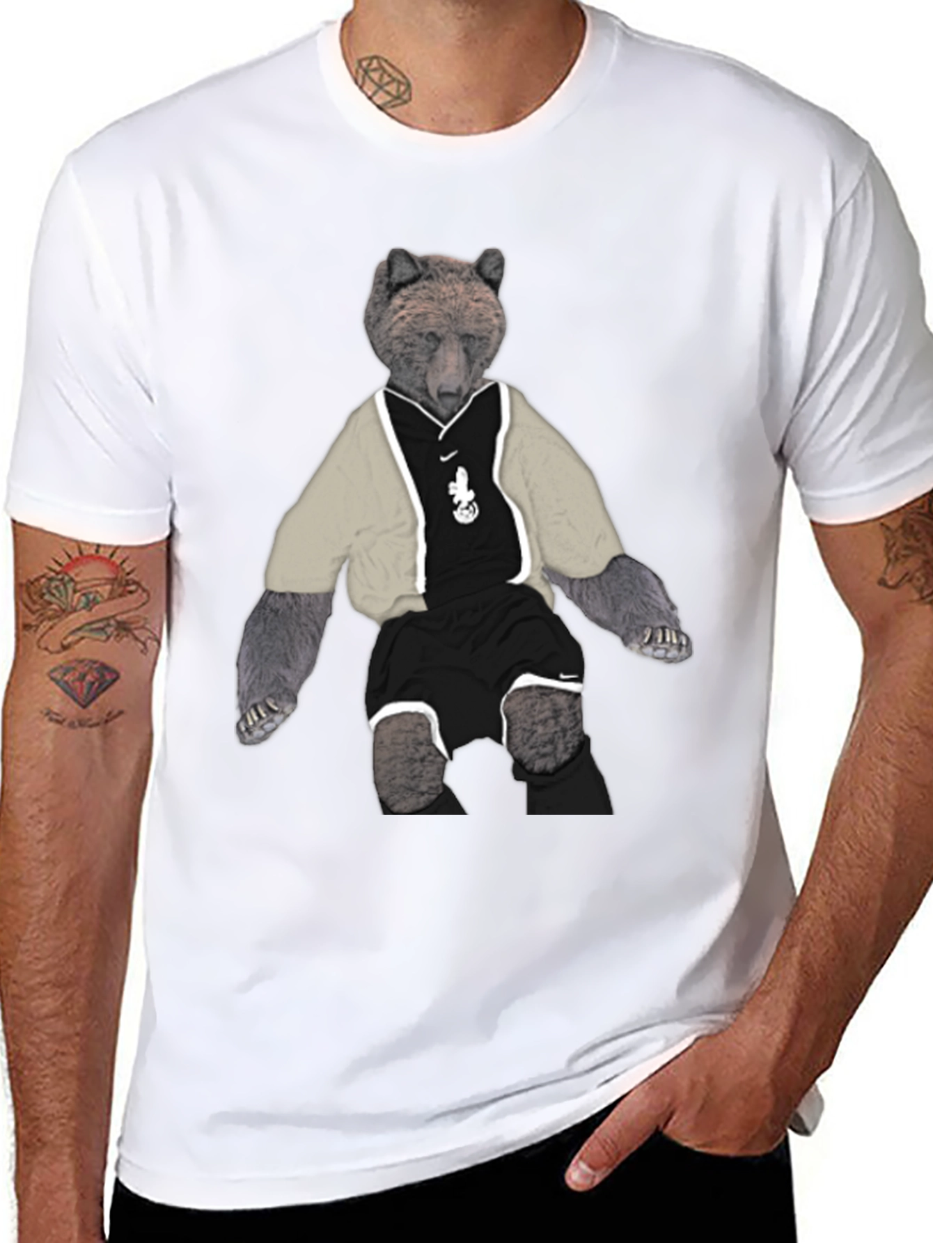 Bear Graphic Tee - Street Style