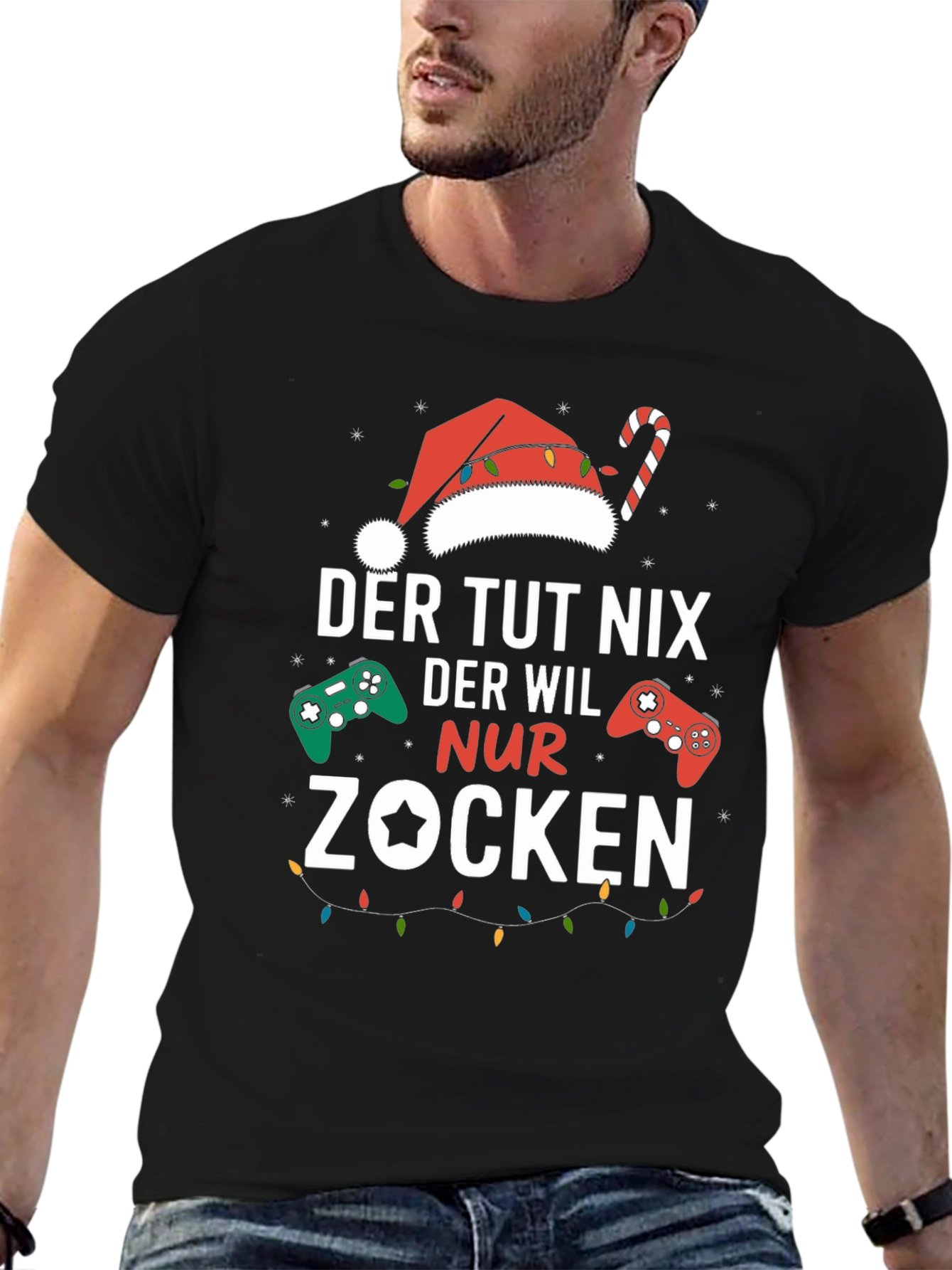 Gamer Christmas T-Shirt - Der Tut Nix Nur Zocken