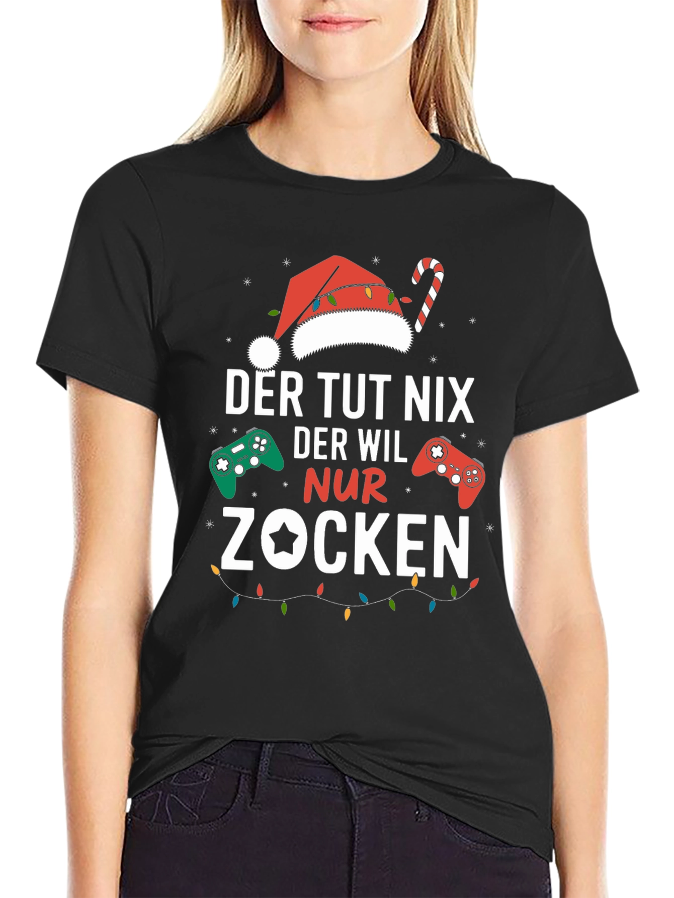 Gamer Christmas T-Shirt - Der Tut Nix Nur Zocken