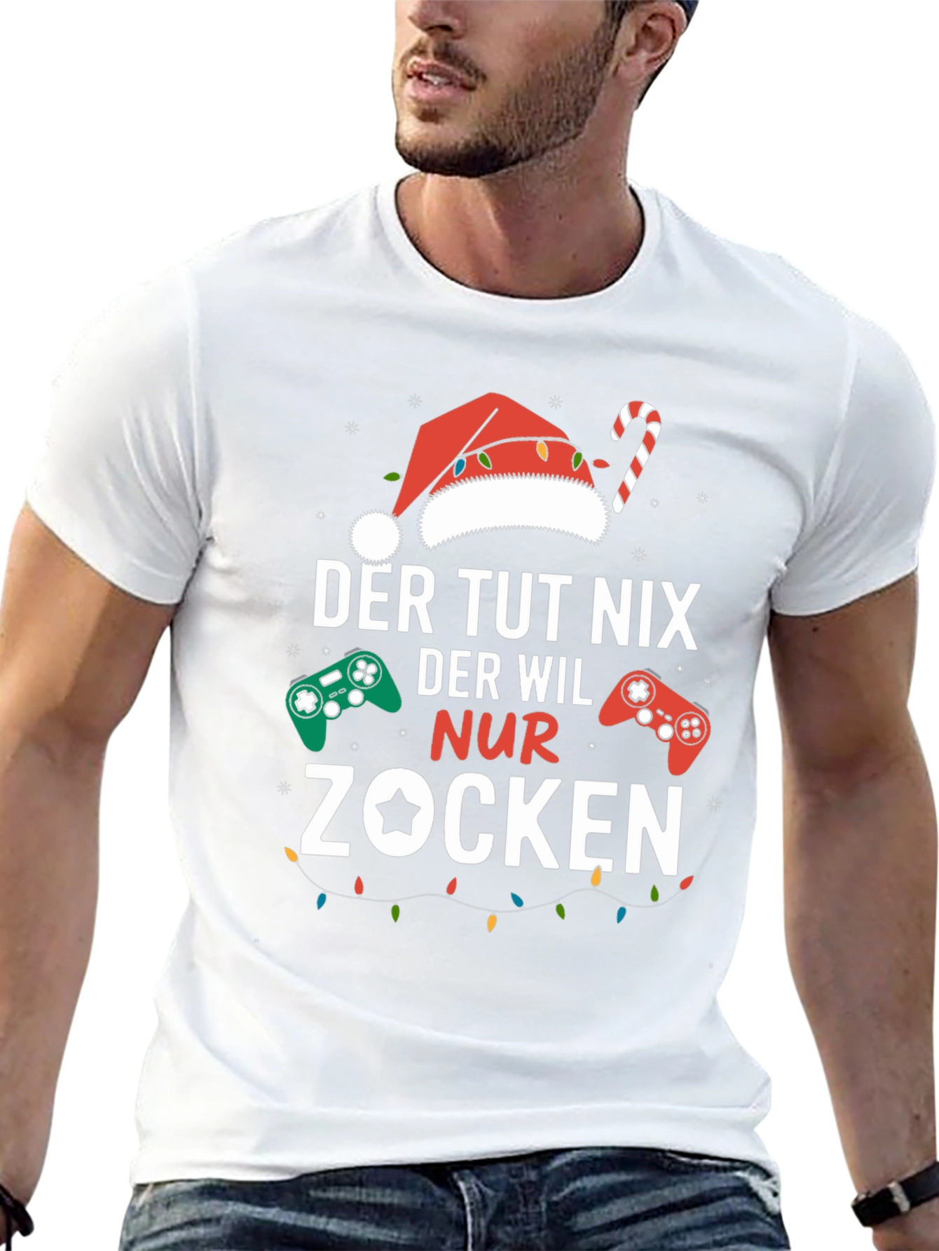 Gamer Christmas T-Shirt - Der Tut Nix Nur Zocken
