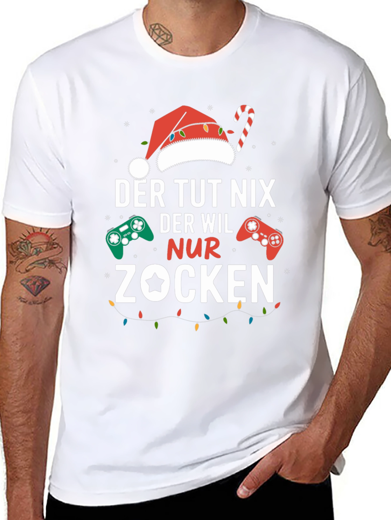 Gamer Christmas T-Shirt - Der Tut Nix Nur Zocken