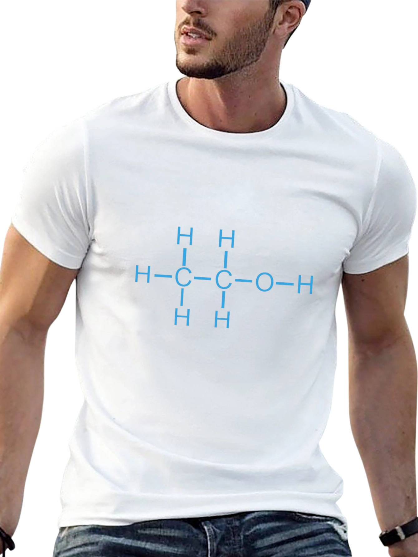 Ethanol Molecule Graphic T-Shirt - Science Tee