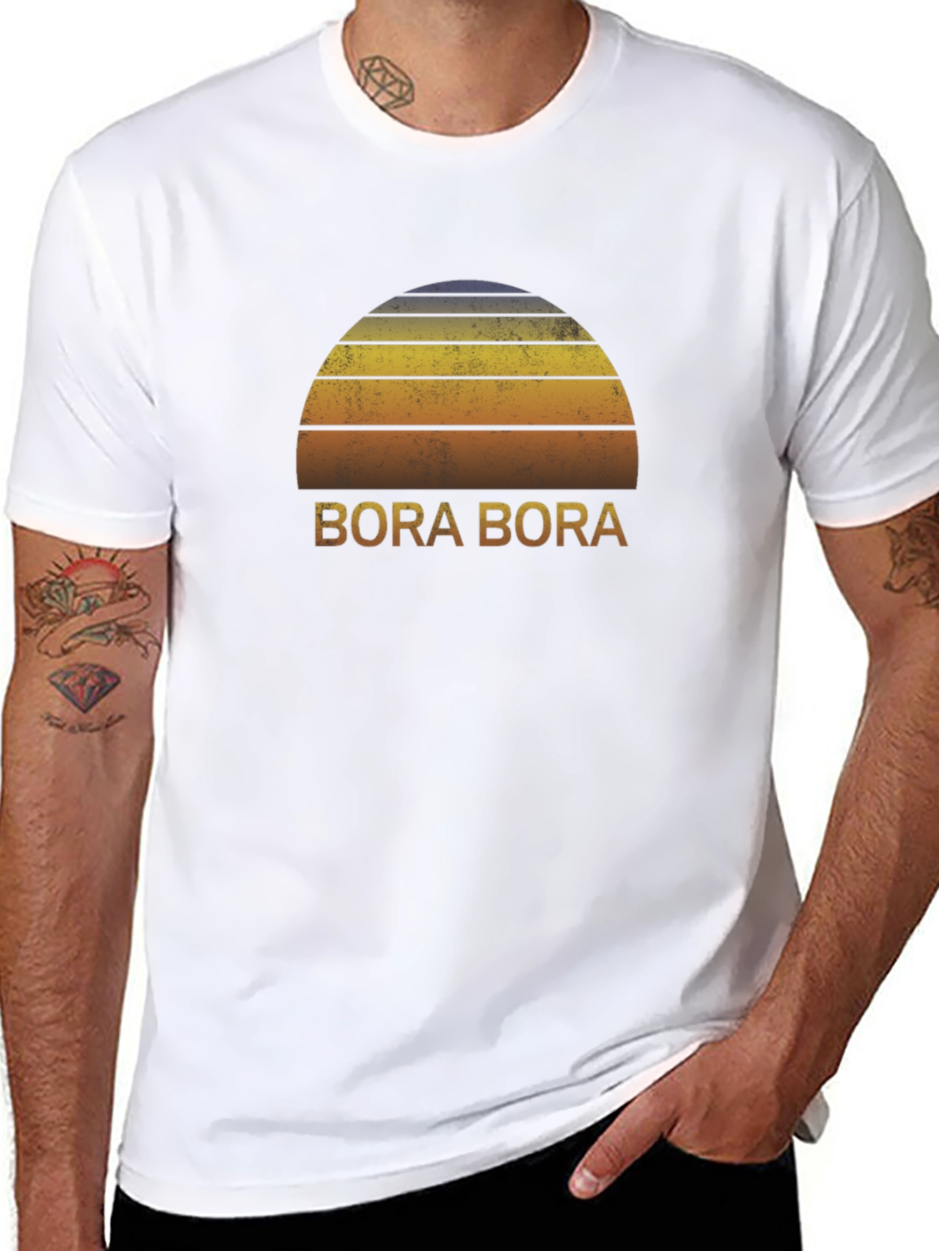 Bora Bora Retro Sunset T-Shirt