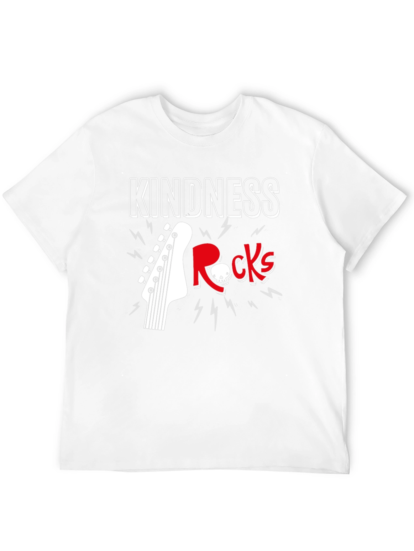 Kindness Rocks Graphic T-Shirt - Music & Skull Design