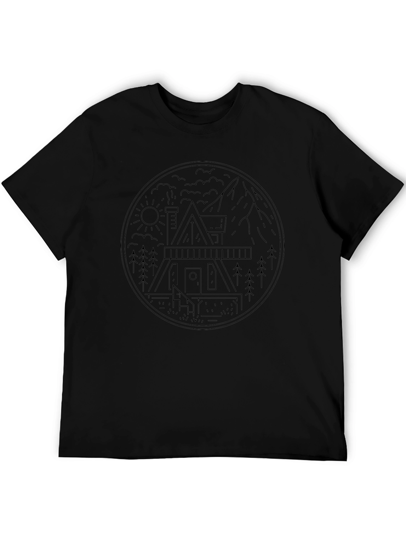 Cabin in the Woods Graphic Tee - Black