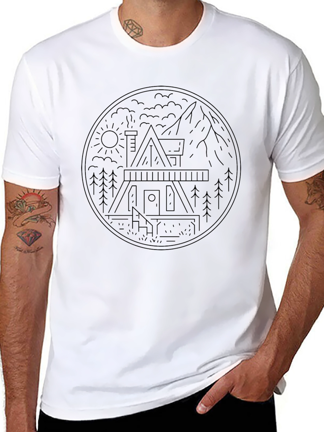 Cabin in the Woods Graphic Tee - Black