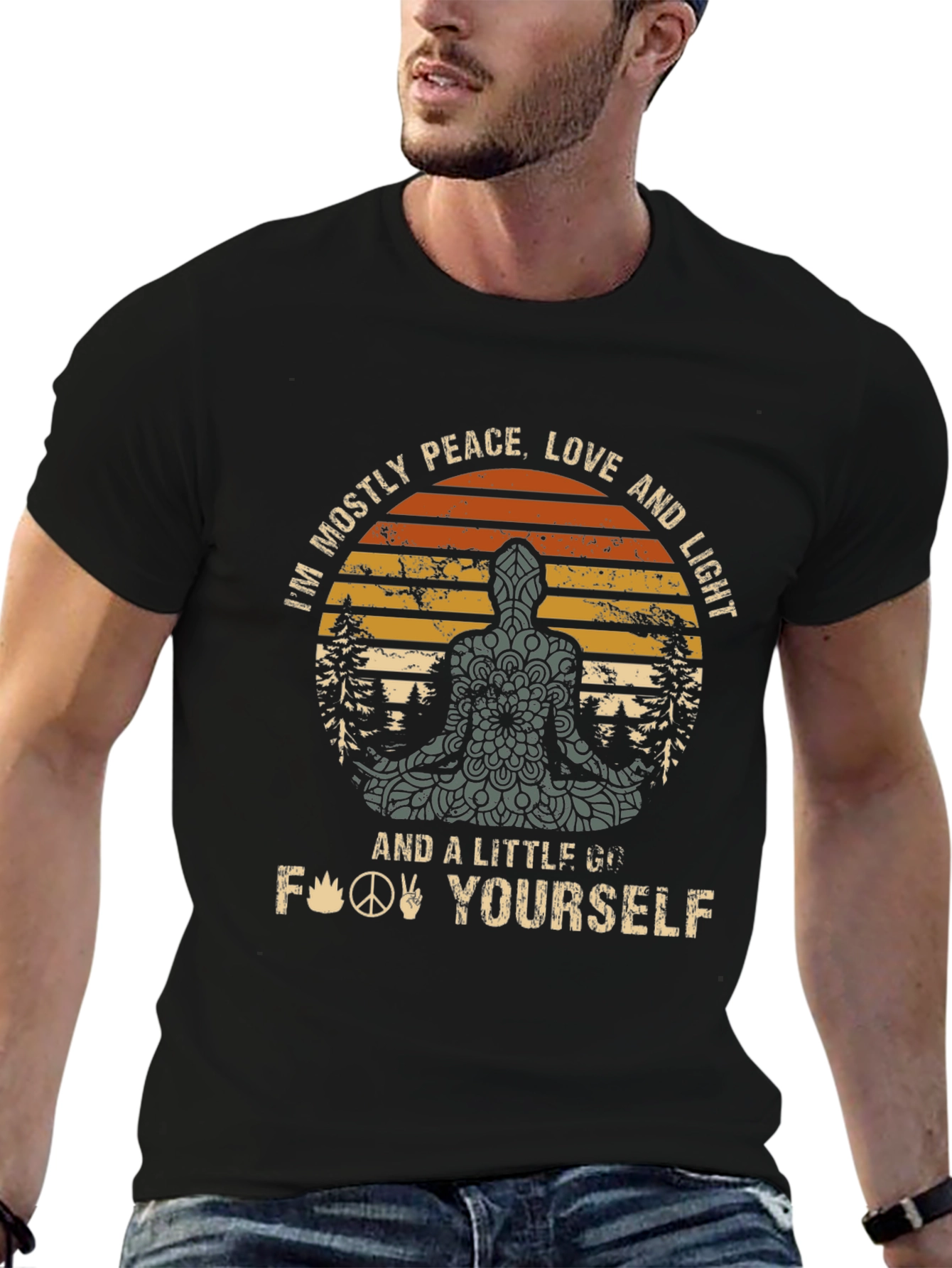 Peace Love & Light Graphic T-Shirt