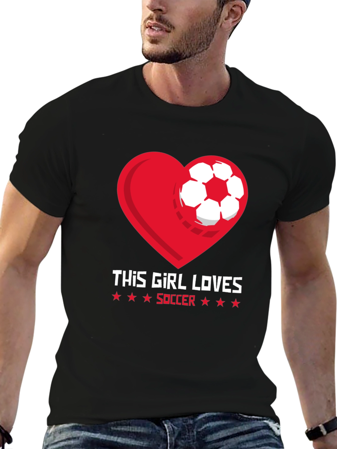 This Girl Loves Soccer Graphic T-Shirt
