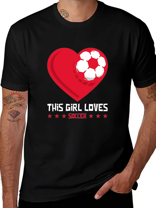 This Girl Loves Soccer Graphic T-Shirt