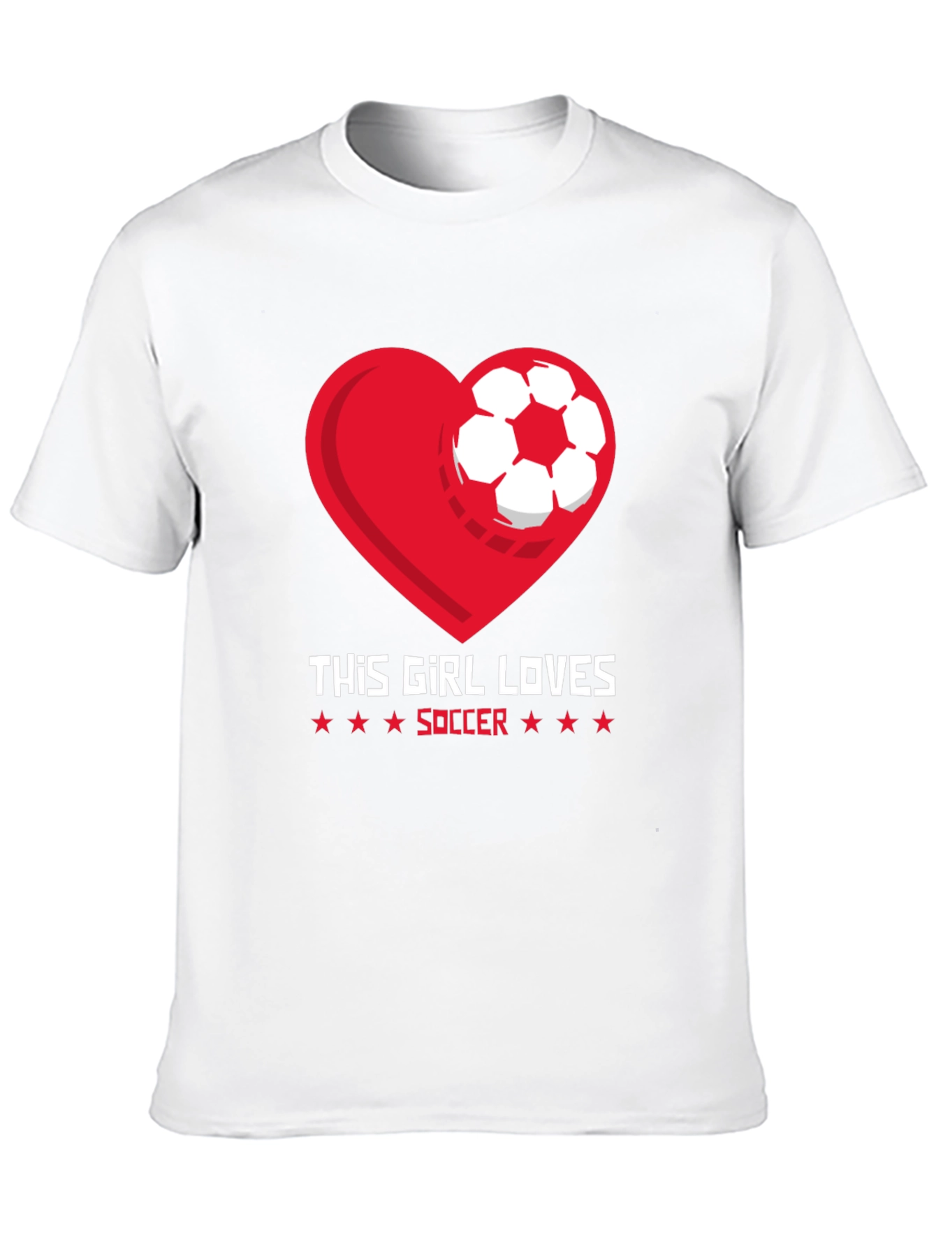 This Girl Loves Soccer Graphic T-Shirt