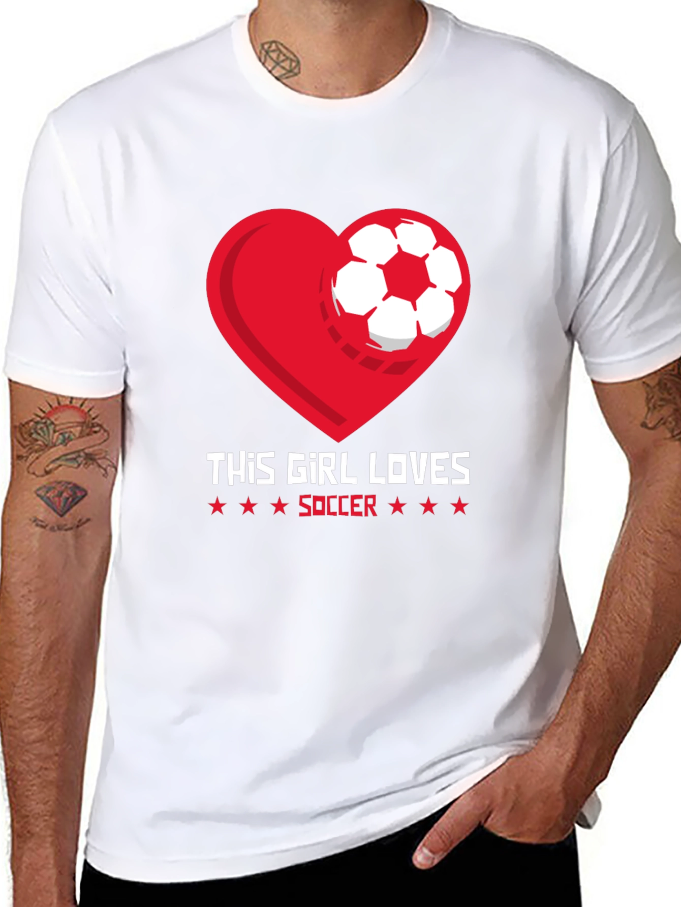 This Girl Loves Soccer Graphic T-Shirt