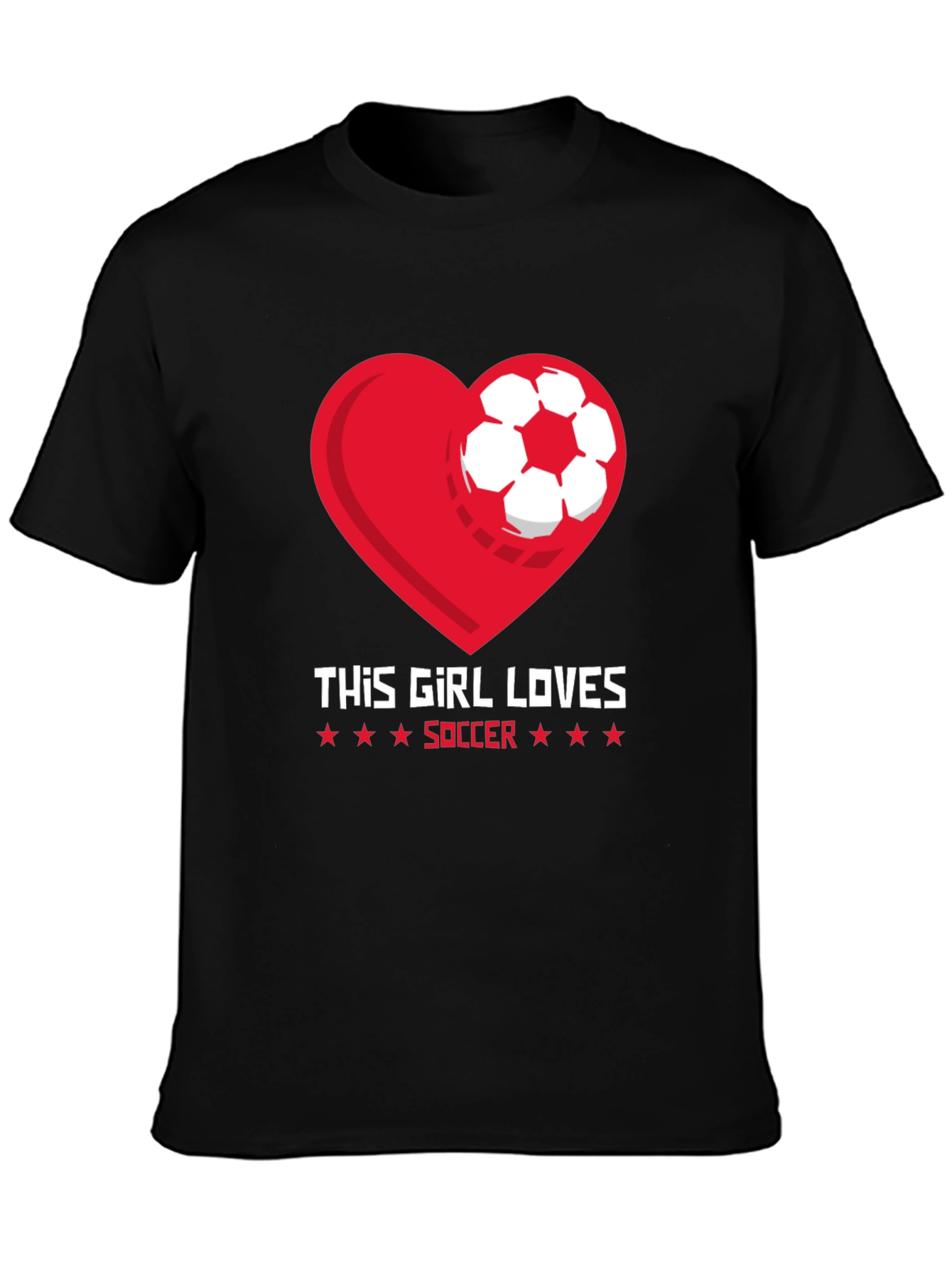This Girl Loves Soccer Graphic T-Shirt