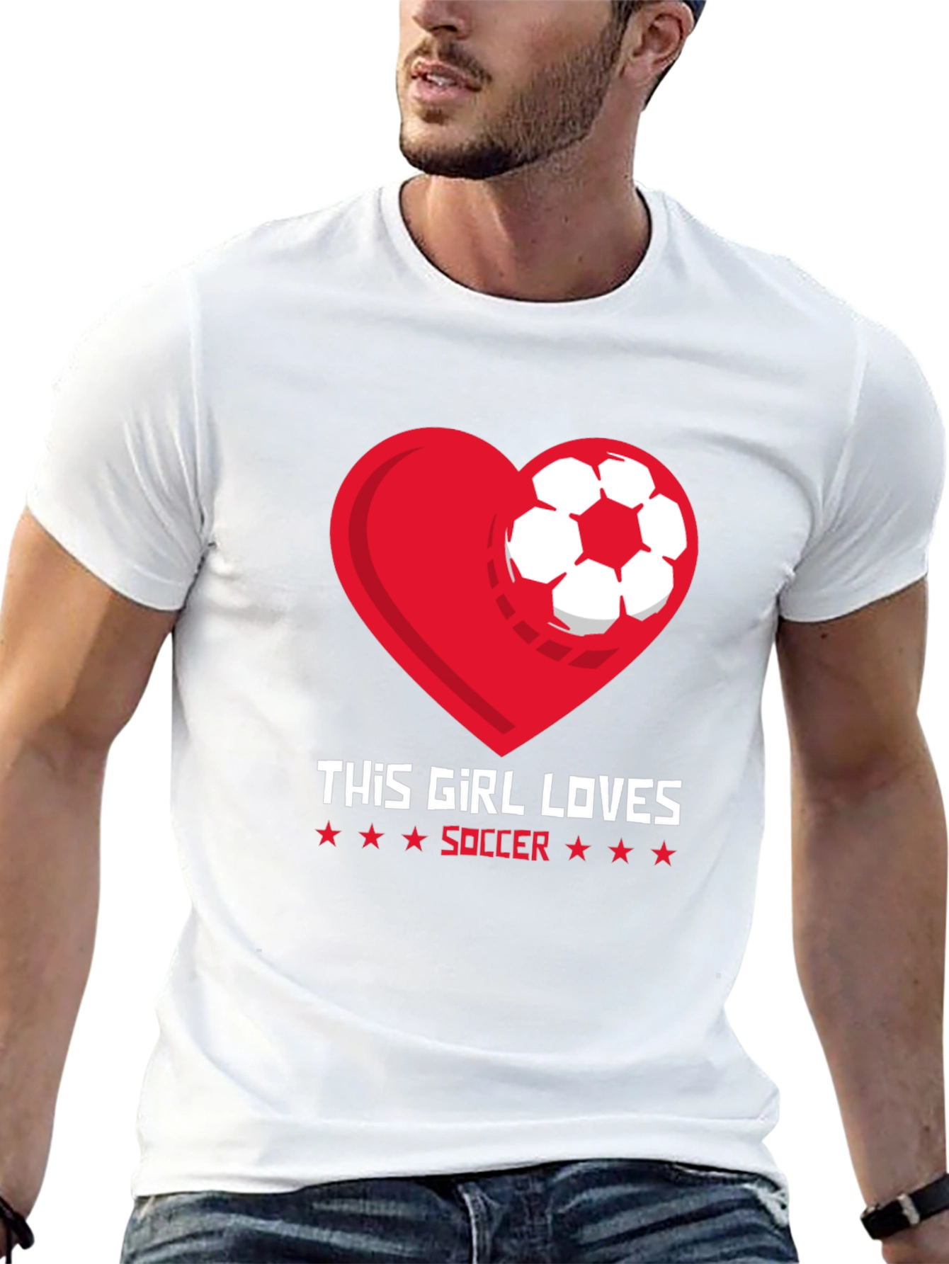 This Girl Loves Soccer Graphic T-Shirt