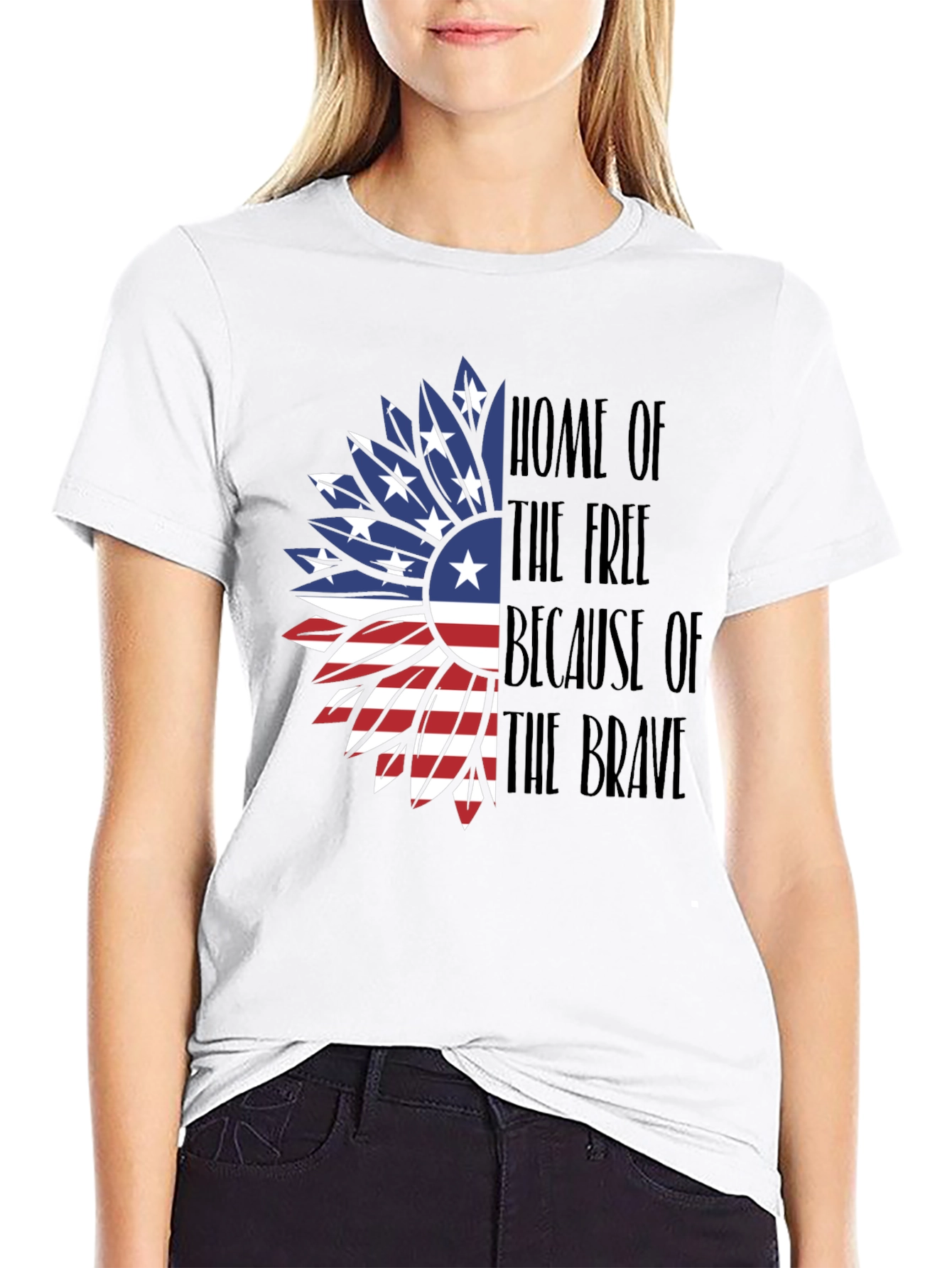 Patriotic Sunflower Graphic Tee