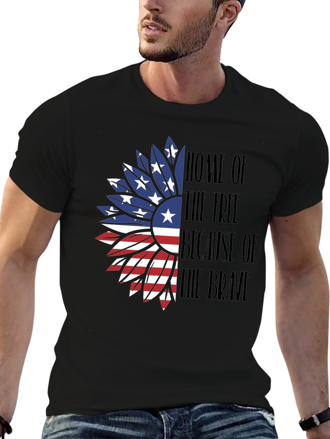 Patriotic Sunflower Graphic Tee