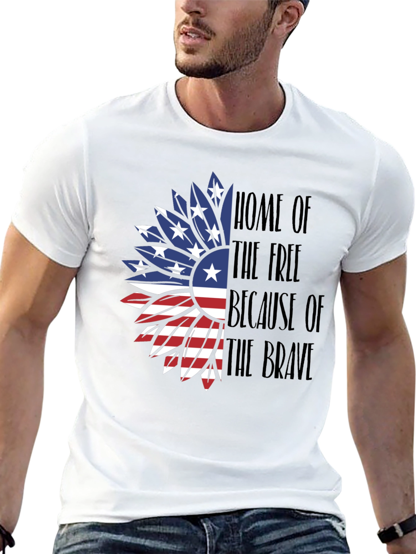 Patriotic Sunflower Graphic Tee
