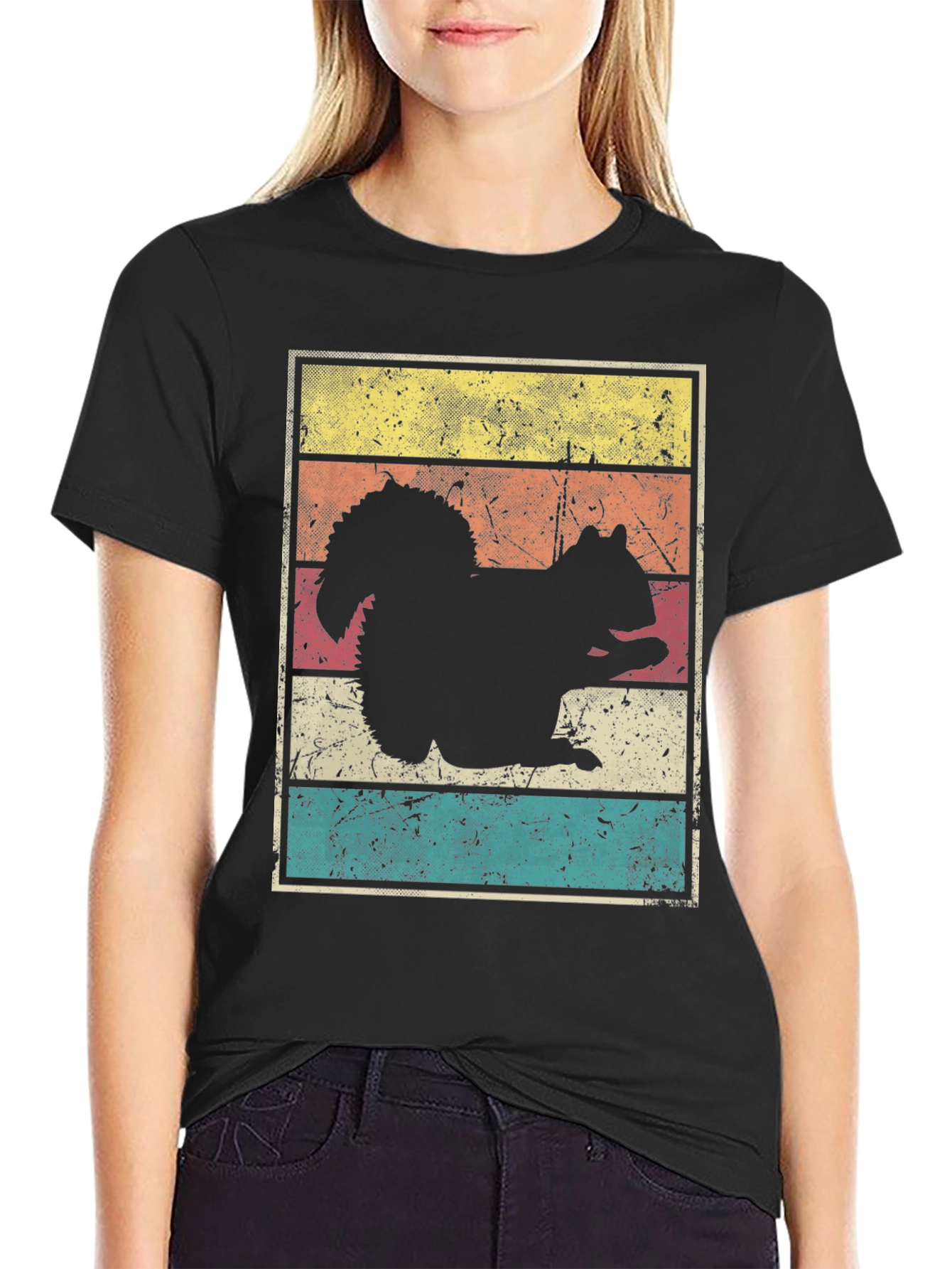 Retro Squirrel Graphic T-Shirt