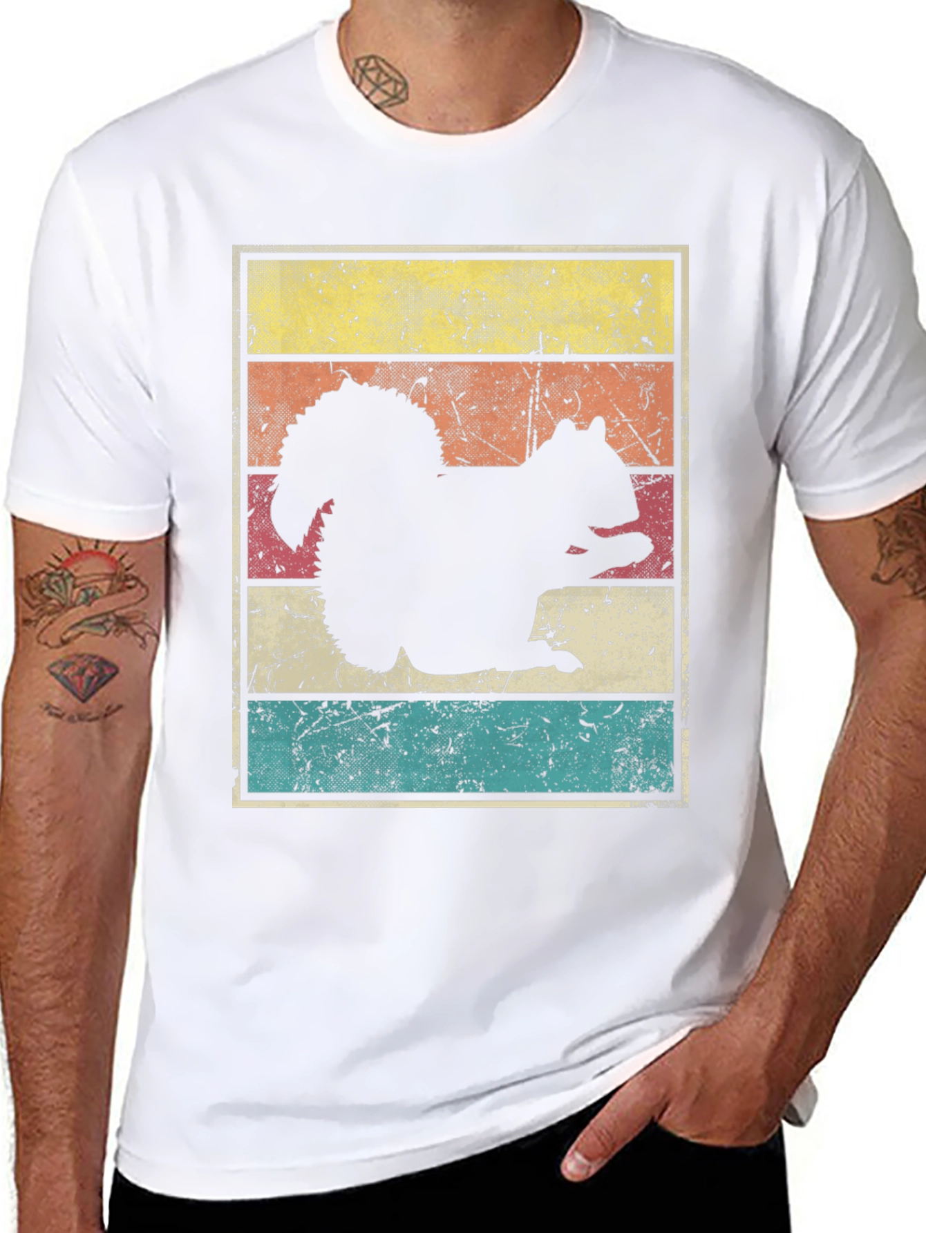 Retro Squirrel Graphic T-Shirt