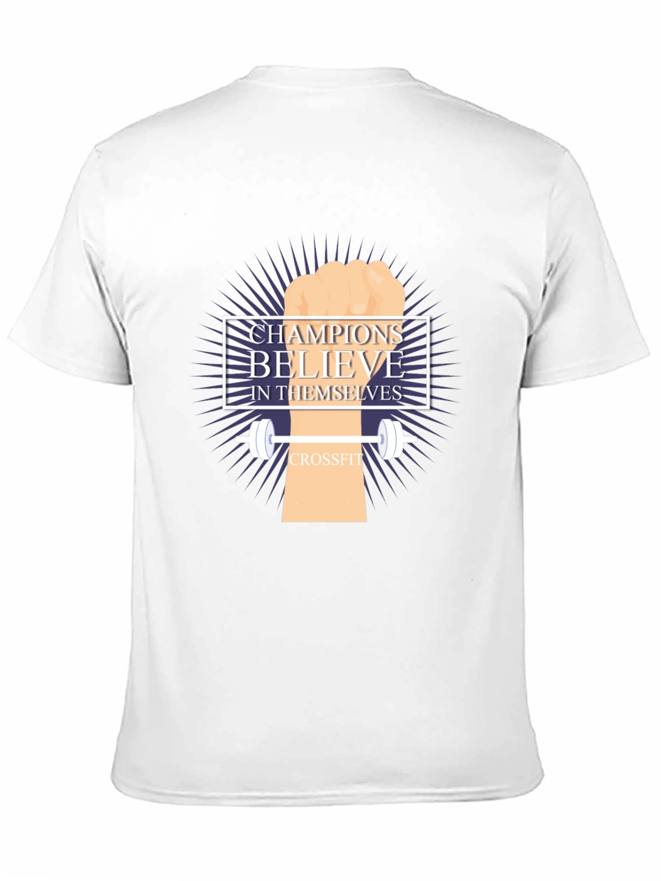 Champion Believe CrossFit T-Shirt - Motivational Fitness Tee