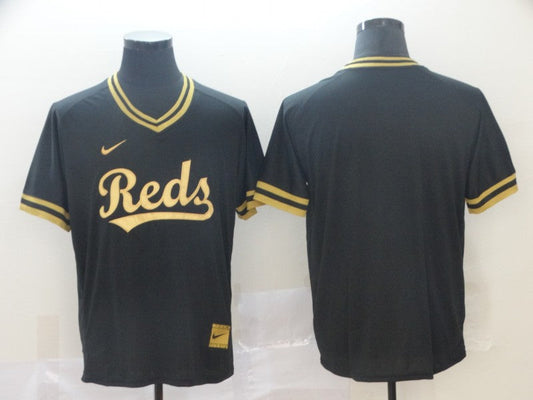 Men's Cincinnati Reds Black Replica Blank Jerseys