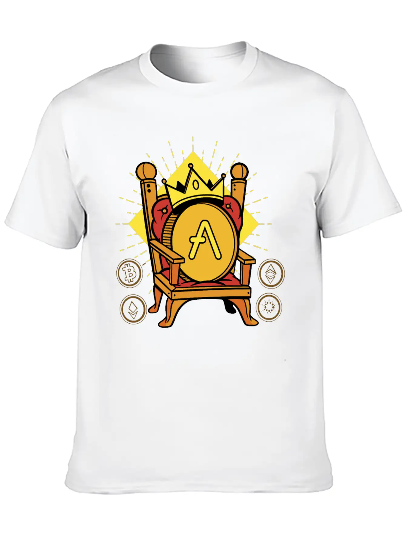 Aave Is King Crypto Basic Graphic T-Shirt – Daily Comfort In Soft Cotton