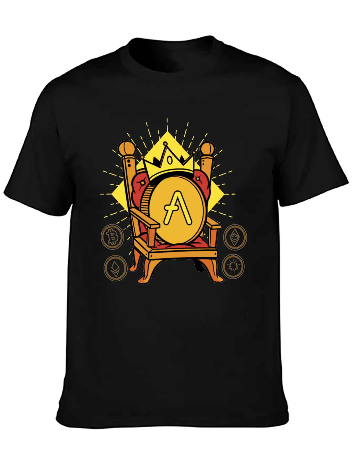 Aave Is King Crypto Basic Graphic T-Shirt – Daily Comfort In Soft Cotton