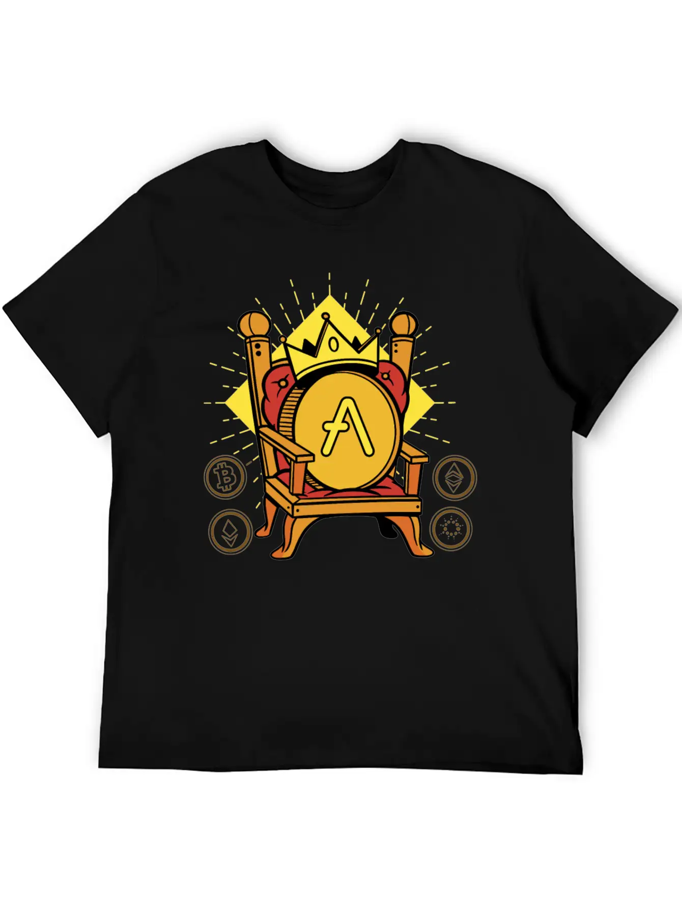 Aave Is King Crypto Basic Graphic T-Shirt – Daily Comfort In Soft Cotton