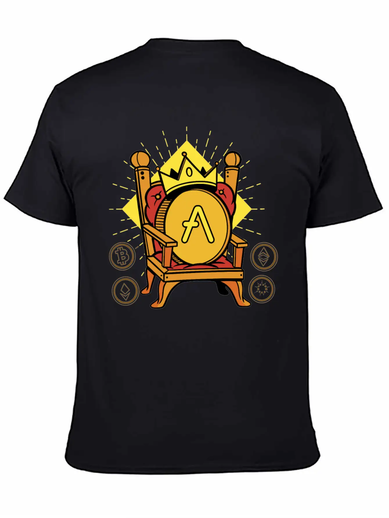 Aave Is King Crypto Basic Graphic T-Shirt – Daily Comfort In Soft Cotton