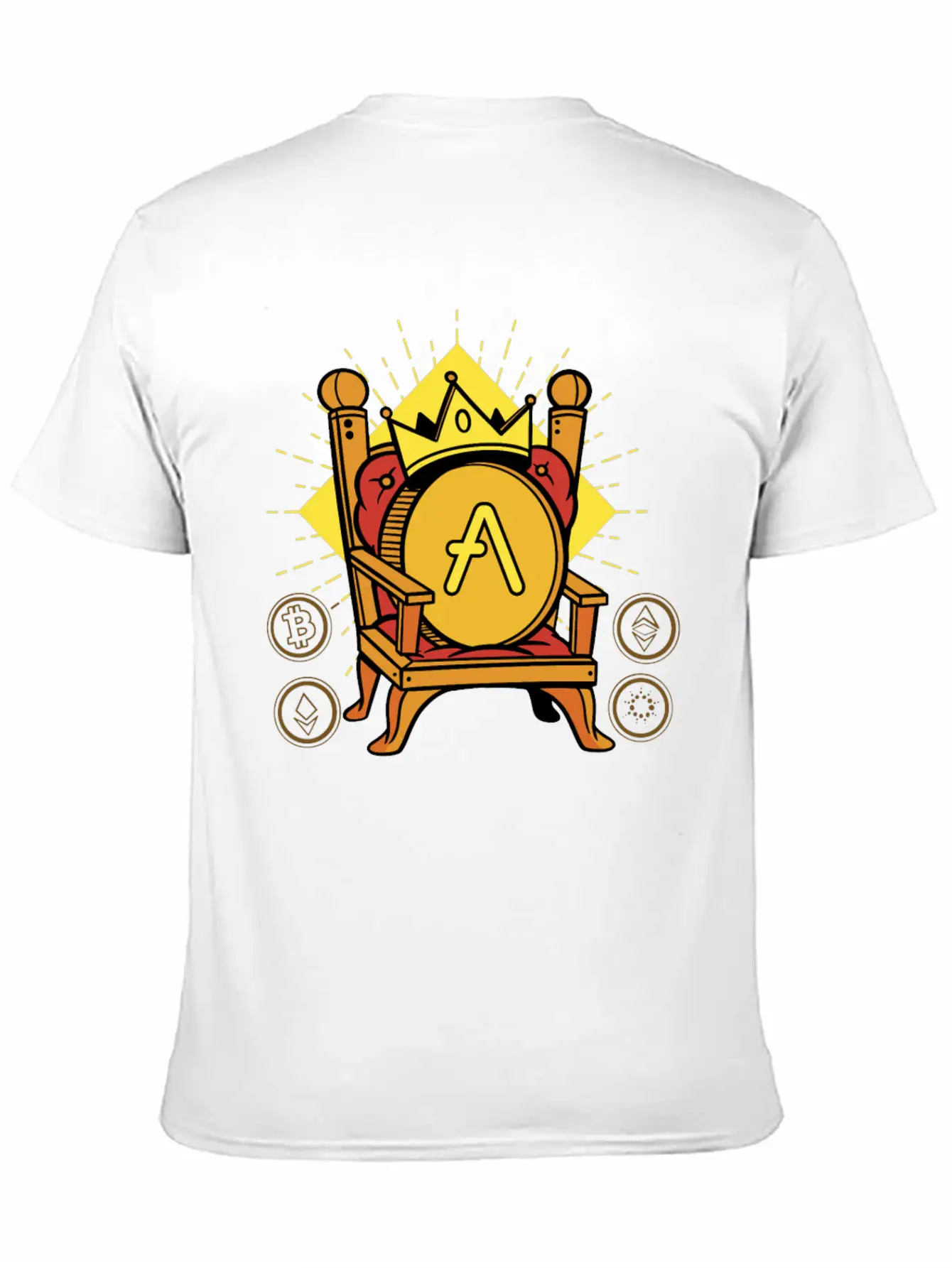 Aave Is King Crypto Basic Graphic T-Shirt – Daily Comfort In Soft Cotton