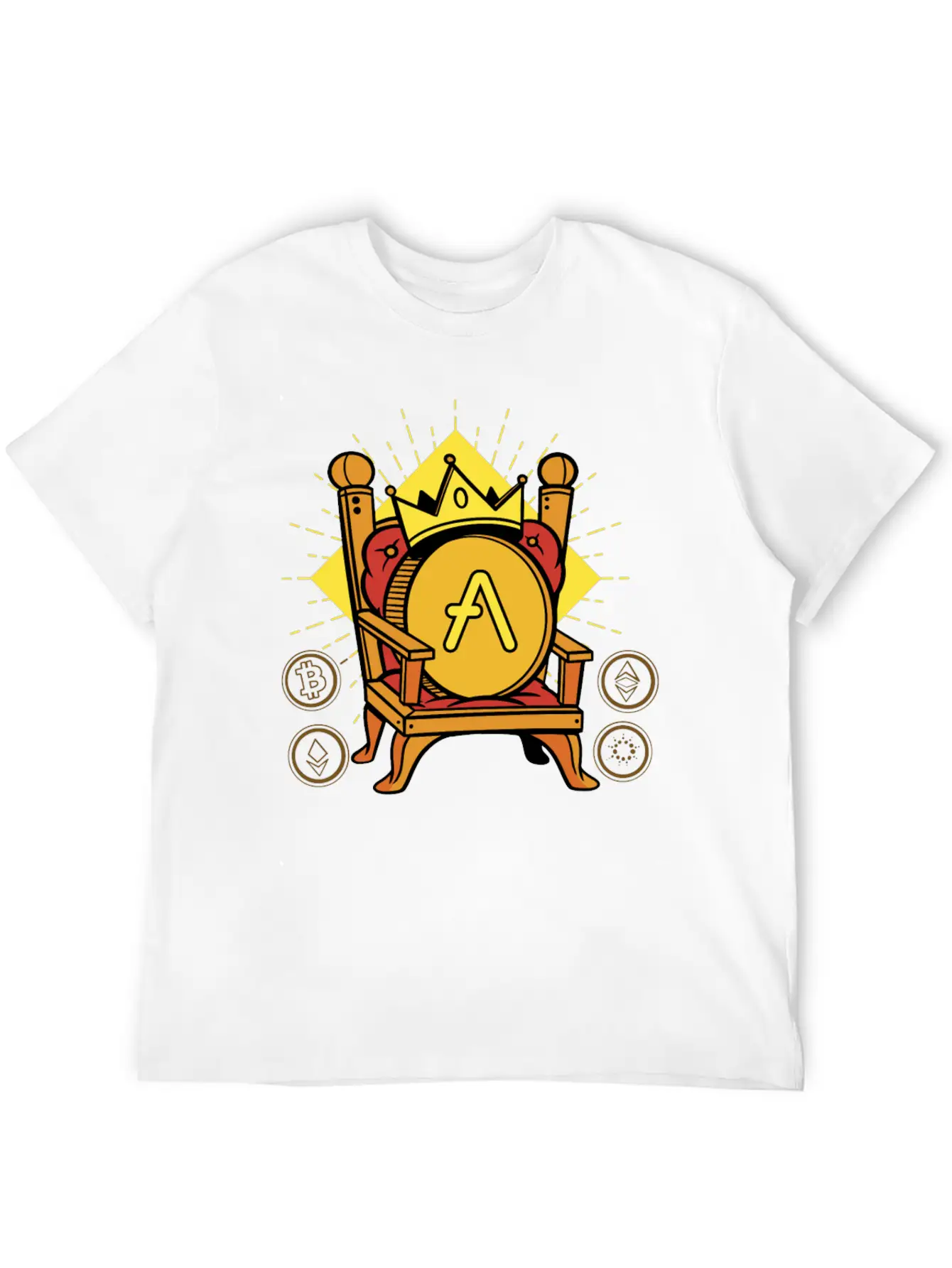 Aave Is King Crypto Basic Graphic T-Shirt – Daily Comfort In Soft Cotton