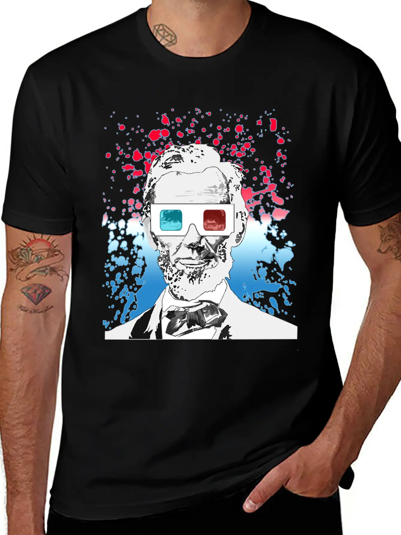 Abraham Lincoln 3D Stylish Everyday T-Shirt – Unisex Basic Cotton Tee