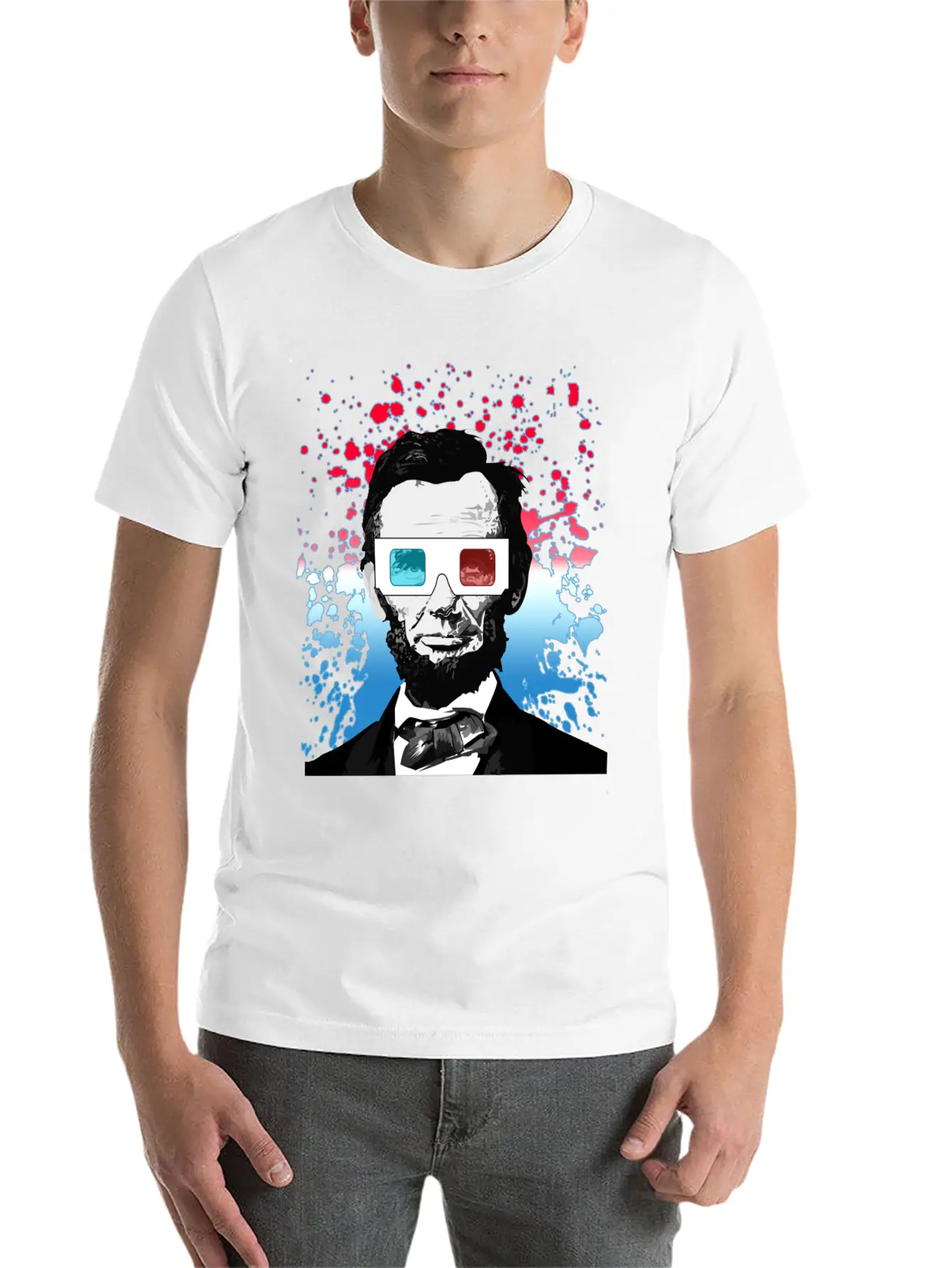 Abraham Lincoln 3D Stylish Everyday T-Shirt – Unisex Basic Cotton Tee