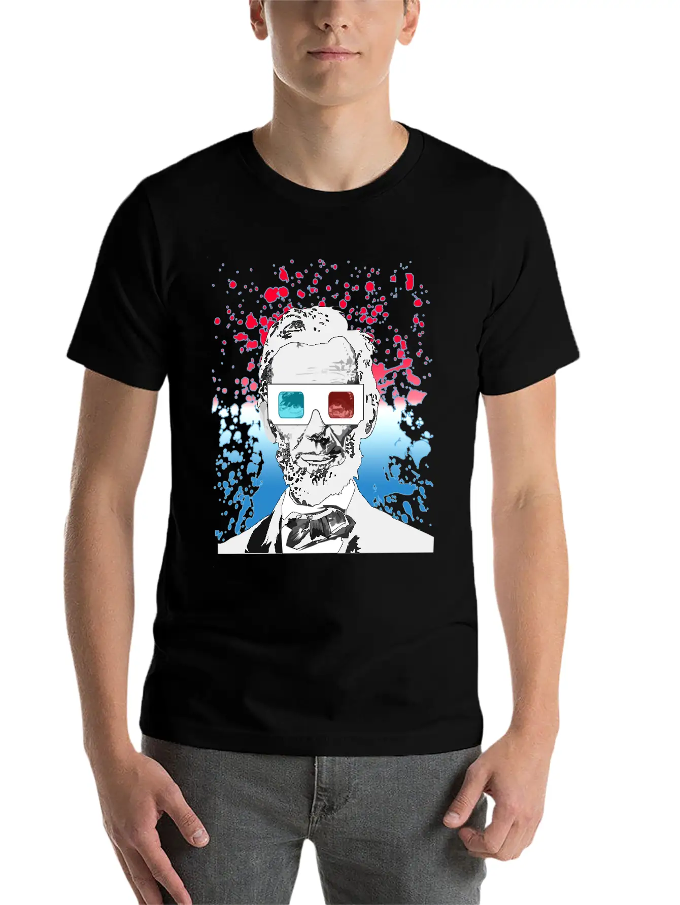 Abraham Lincoln 3D Stylish Everyday T-Shirt – Unisex Basic Cotton Tee