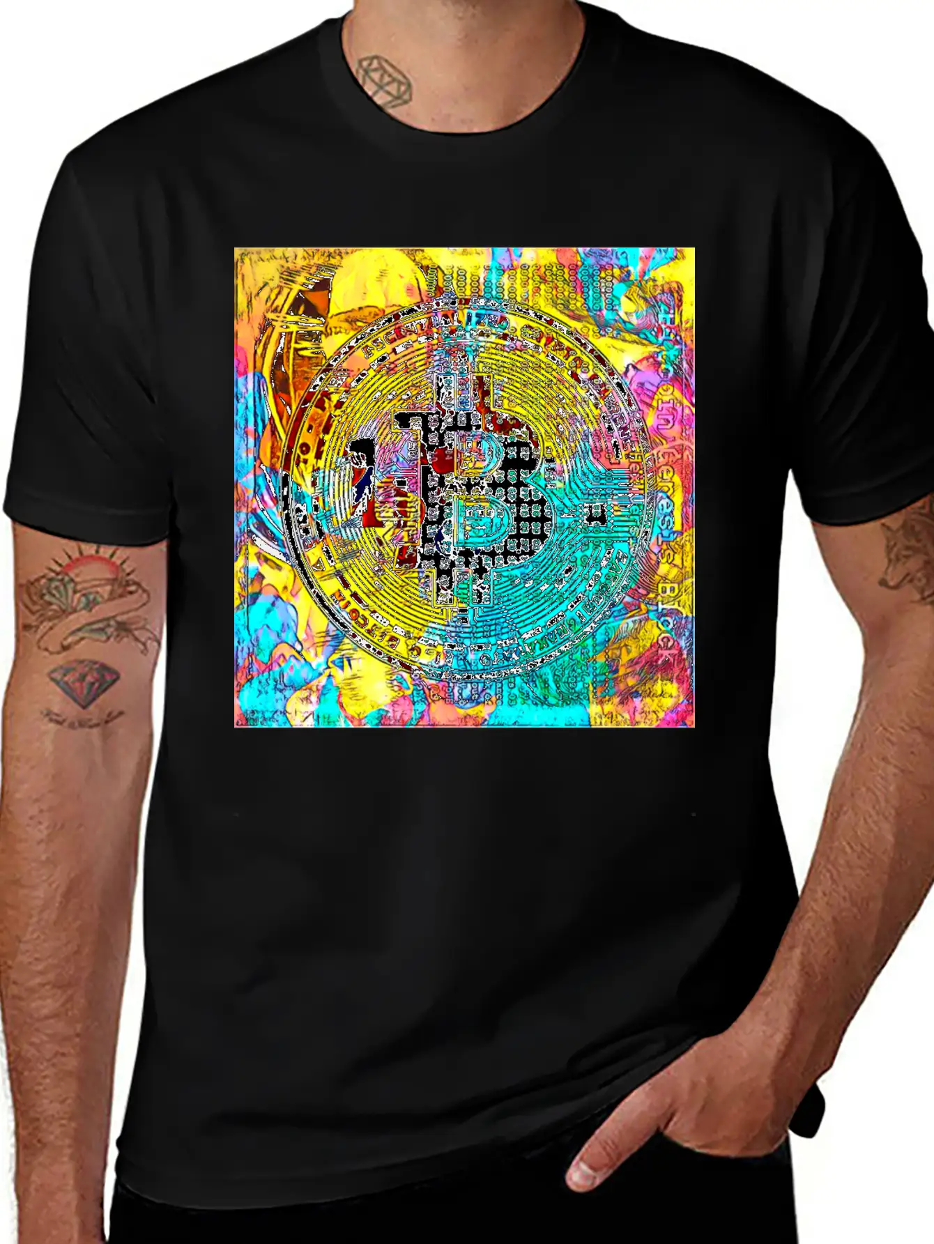 Abstract BTC Comfortable Minimalist Graphic Tee – Summer Style Essential