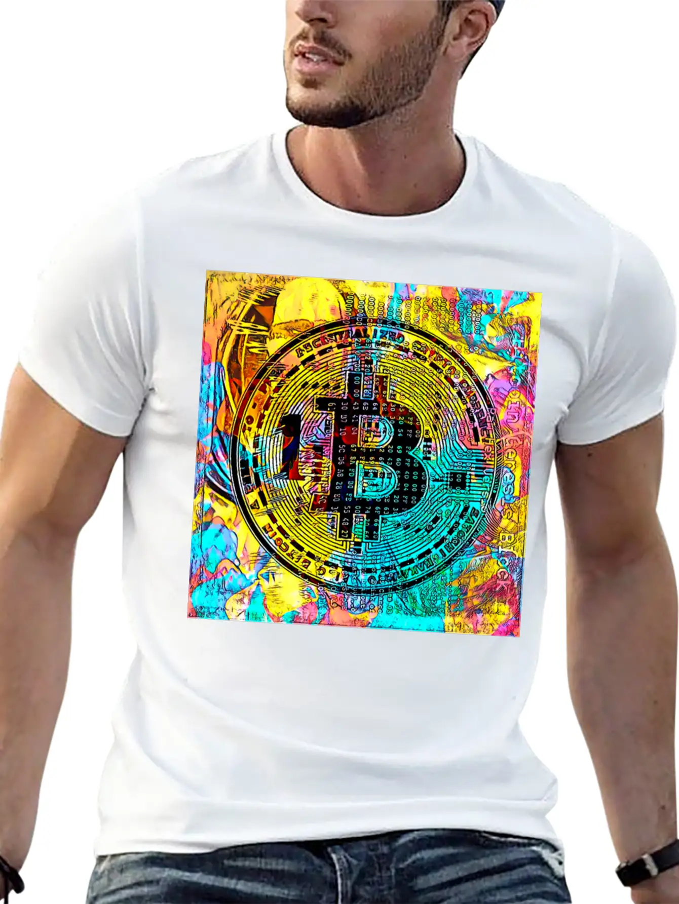 Abstract BTC Comfortable Minimalist Graphic Tee – Summer Style Essential