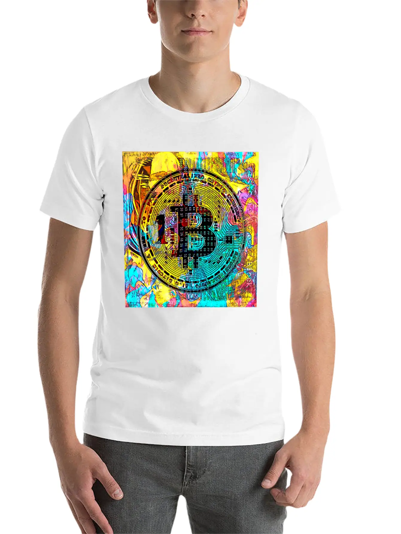 Abstract BTC Comfortable Minimalist Graphic Tee – Summer Style Essential