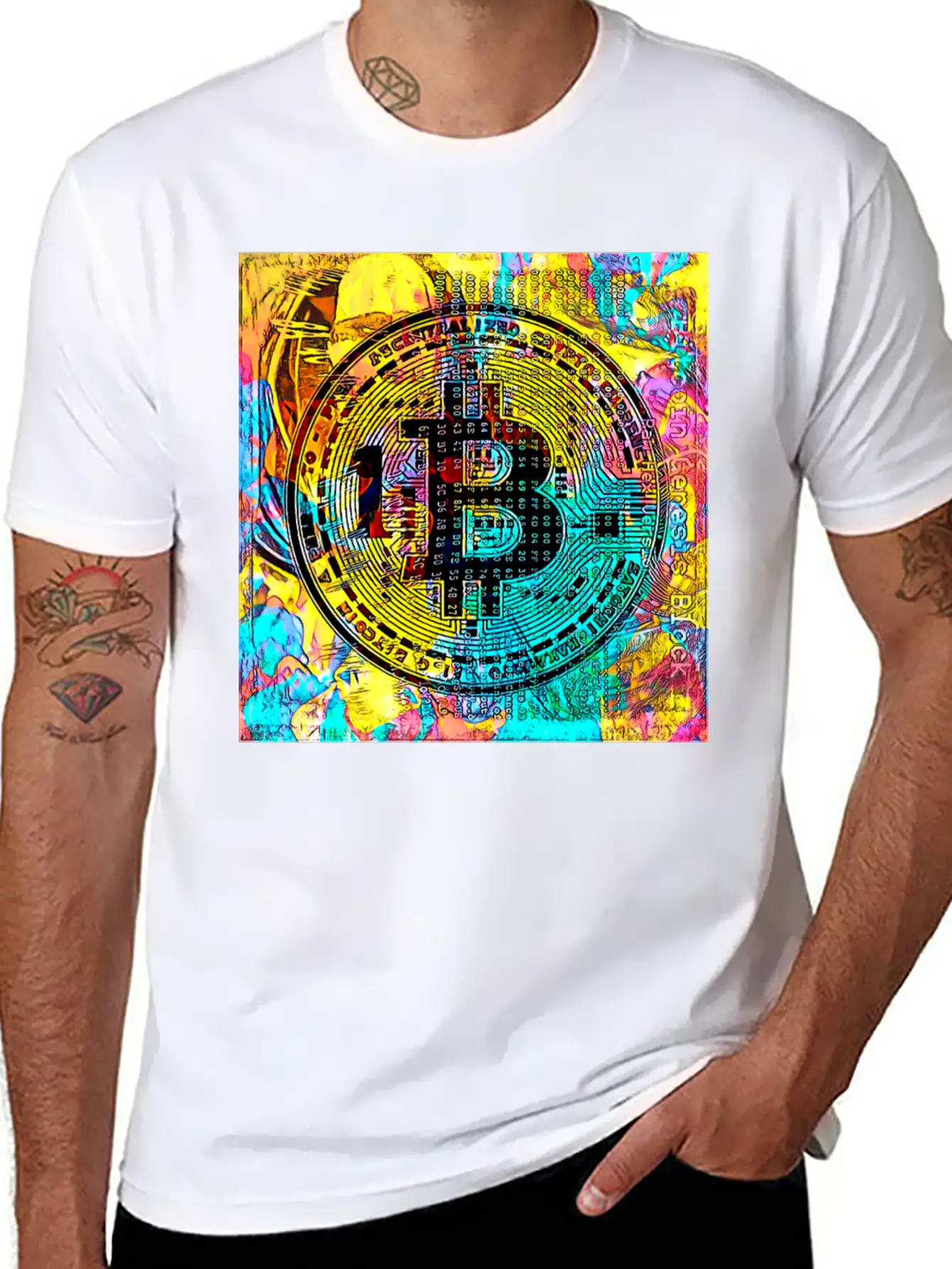 Abstract BTC Comfortable Minimalist Graphic Tee – Summer Style Essential