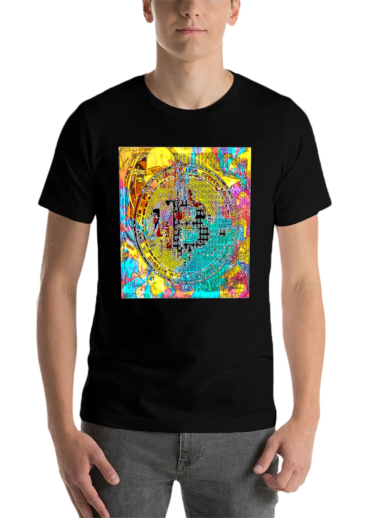Abstract BTC Comfortable Minimalist Graphic Tee – Summer Style Essential